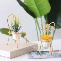 nordic ins style succulents potted office home desktop decorations creative small ornaments green plant carrier chair plant pott