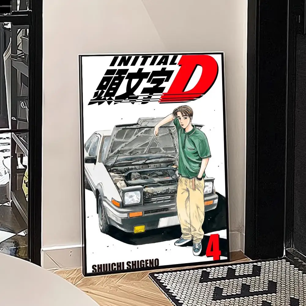 Постер аниме Initial D винтажные плакаты стикеры в ретро стиле для самостоятельного