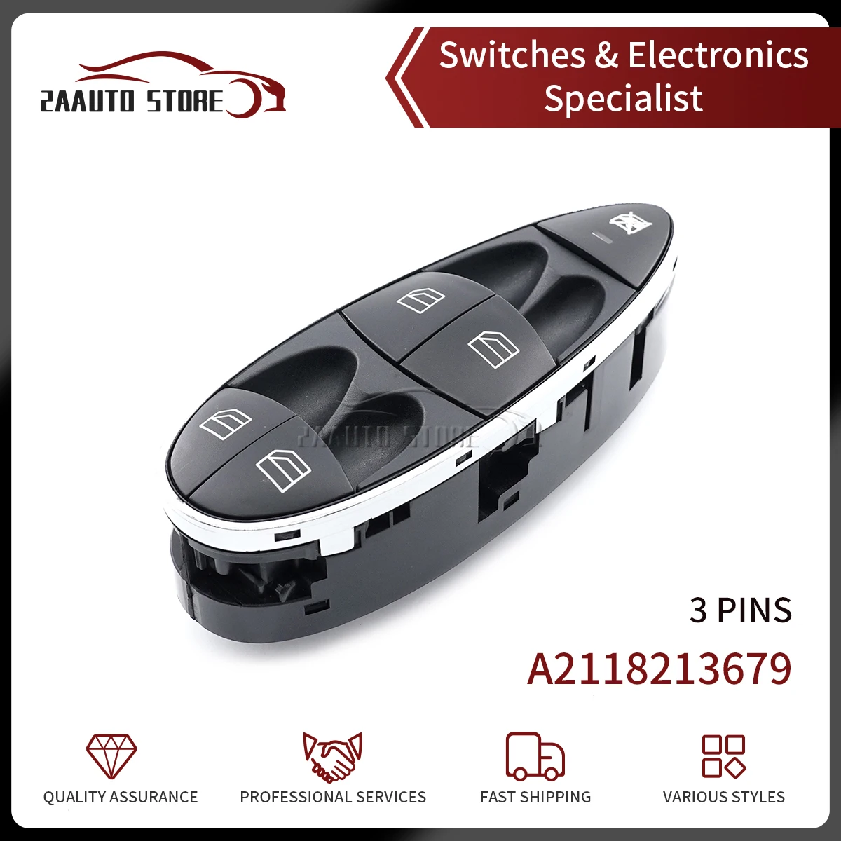 Автомобильный Электрический переключатель стеклоподъемника с хромом A2118213679 для Mercedes Benz W211 E280 E320 E500 E63AMG CL CLS 2118213679