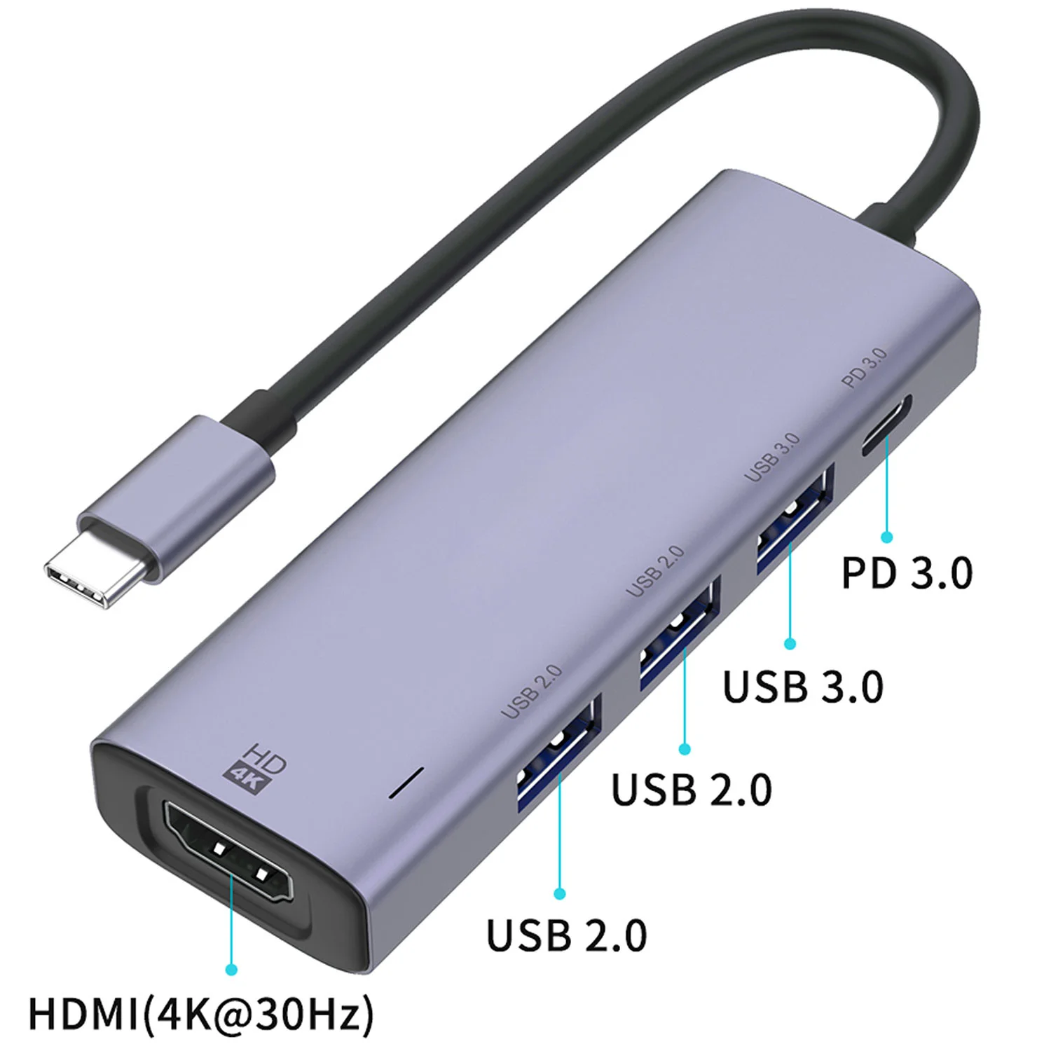 

USb3.0 4K-New Charge USB HUB For New Laptops