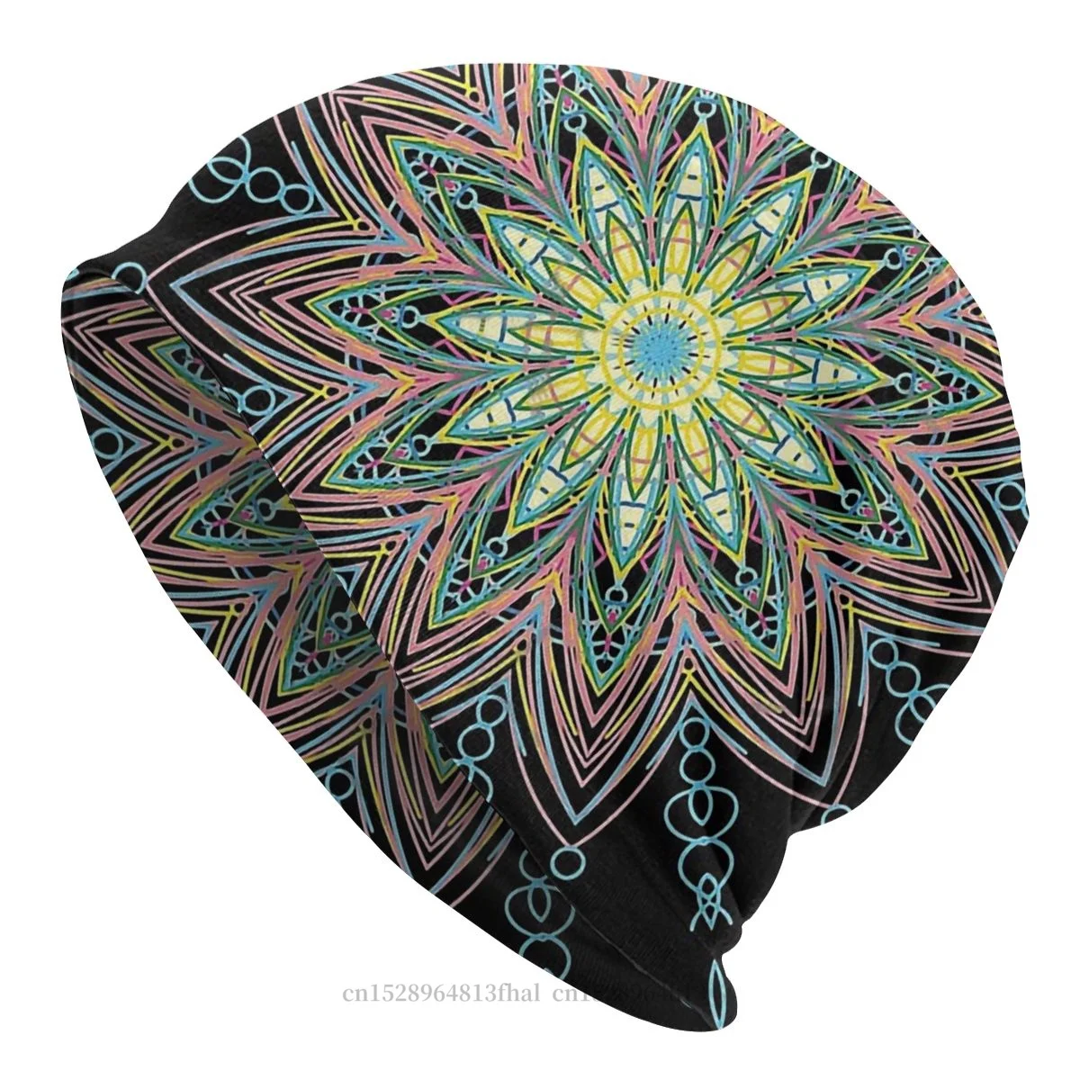 

Skullies Beanies Hat Summer Flower Winter Beanie Caps For Men Women Mandala Deco Ski Caps Soft Bonnet Hats