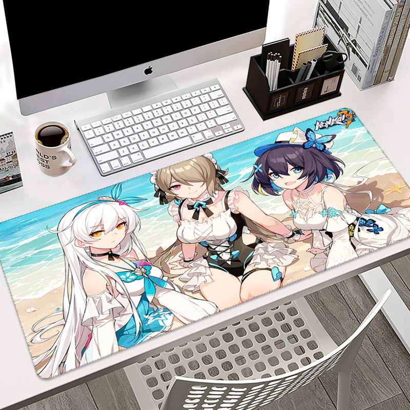 

Nice Honkai impact 3 Fu Hua Mouse Pad DIY Gamer Keyboard Maus Pad XXL Desk Mouse Mat Game Accessories For Overwatch