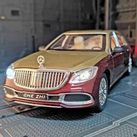 124 alloy luxy maybach s600 car model diecast metal toy vehicles simulation sound light pull back car model kids gifts