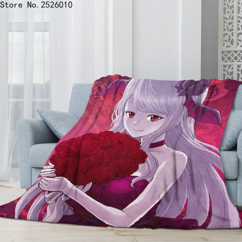 

Shalltear Bloodfallen 3D Printed Plush Flannel Blankets Adult Home Office Sofa Travel Washable Casual Student Flannel Blanket 03