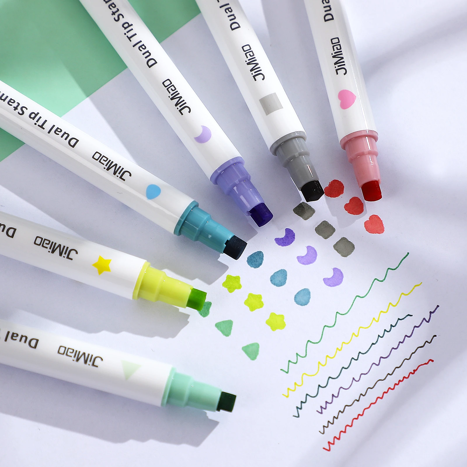 

Маркеры с двойной головкой, 6 шт./компл.