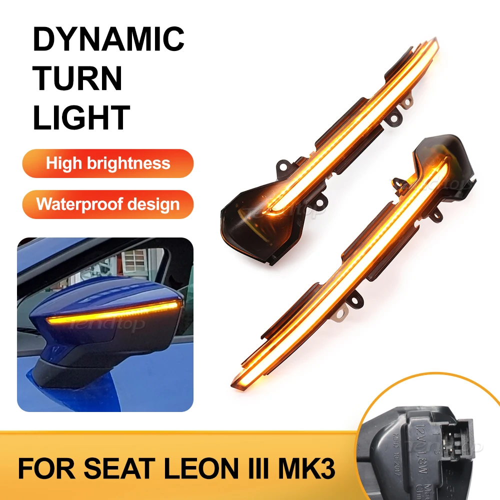 Для Seat Leon III MK3 5F 6F ST FR Cupra Ibiza MK5 V KJ1 Arona KJ7 динамический указатель поворота индикатор
