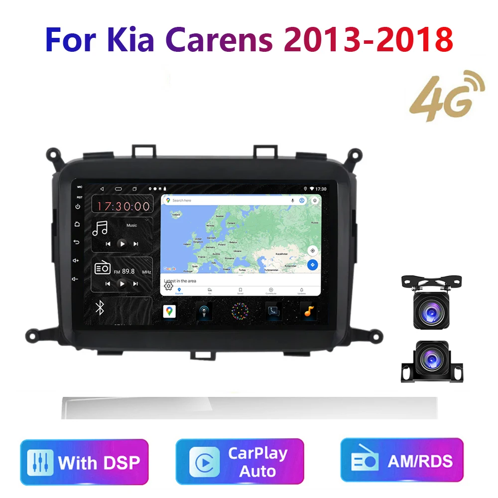 

HD Multimedia For Kia Carens 2013-2018 Car Stereo Radio Android GPS carplay/auto 4G
