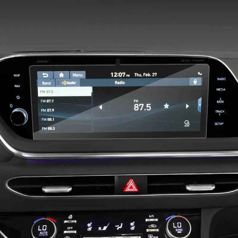 

Пленка для экрана из закаленного стекла защита для Hyundai Sonata DN8 2020 2021, автомобильное радио, GPS-навигация, внутренние аксессуары, наклейки