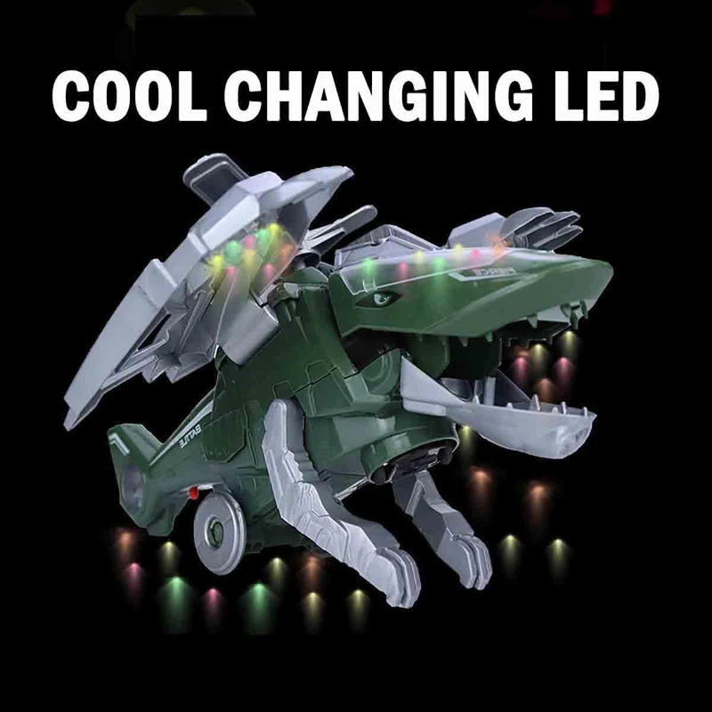 Трансформирующий вертолет-динозавр игрушка Автоматическая трансформация