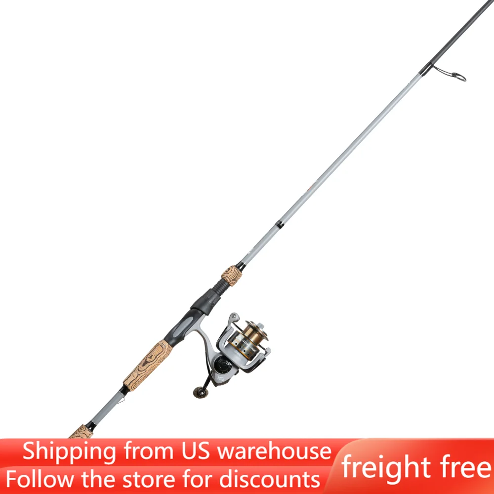 Spinning Rod & Reel Fishing Combo, 7ft,freight free