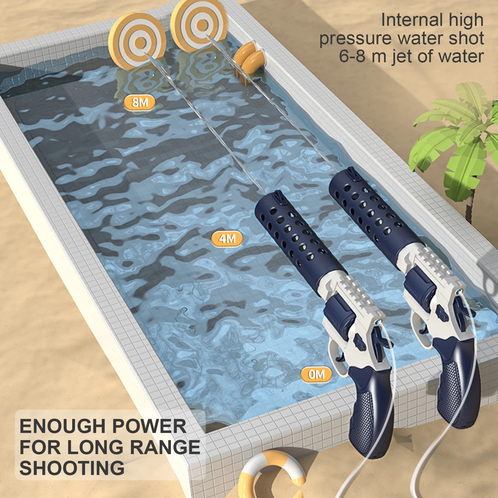 Автоматический Водяной Пистолет Револьвер Игрушка Для Детей Летняя Уличная Игра