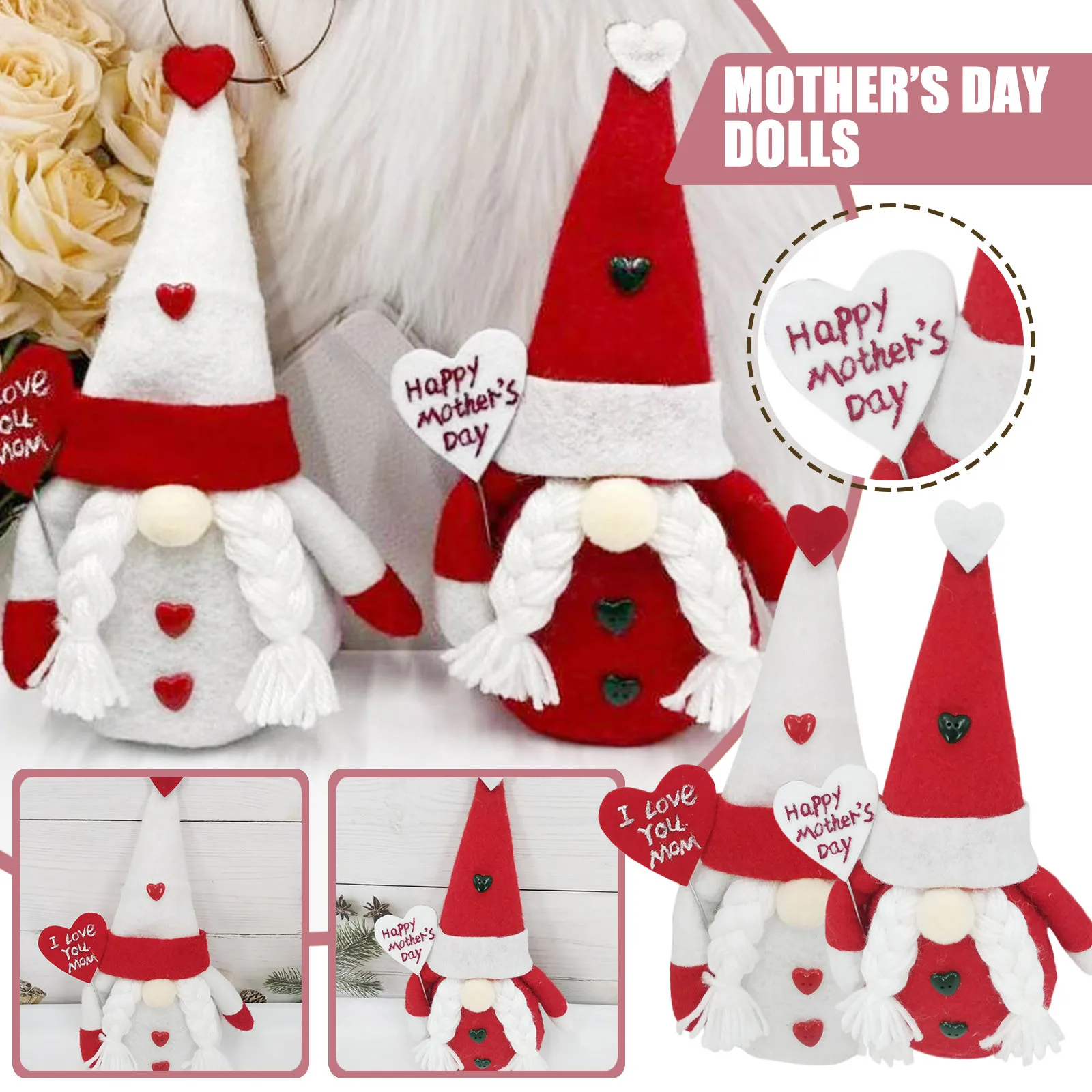 

Love Statues And Sculptures Desktop Day Decoration h Election Mother's Room Decoration 1PCS Gnome Fun Christmas Ornament