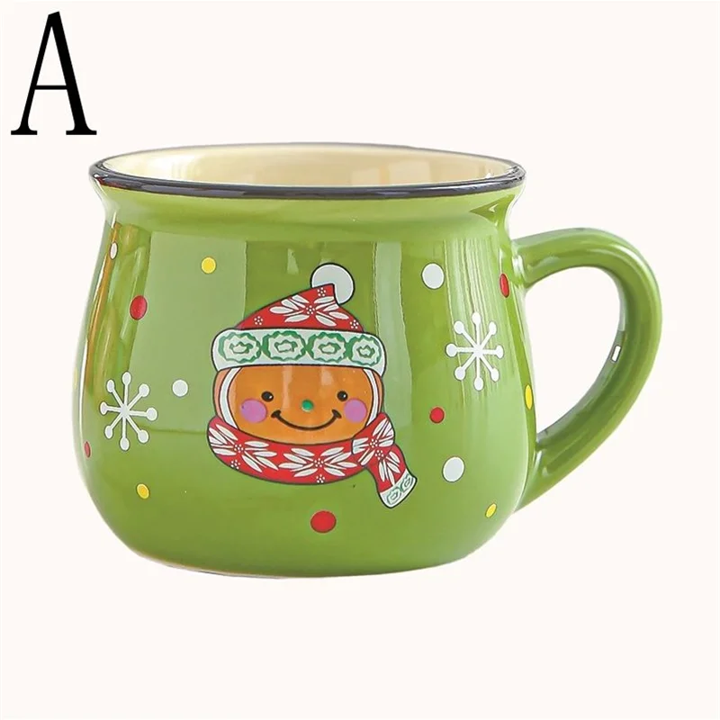 

Рождественская Керамическая Кружка С Рисунком Санта-Клауса, 150 Мл, Кофейная Чашка Для Горячего Какао, Молока, Завтрака