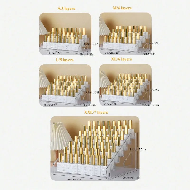 

Многоуровневая Съемная Подставка Для Хранения, Прозрачный Органайзер Для Лаков Для Ногтей, Настольный Дисплей, Косметический ...