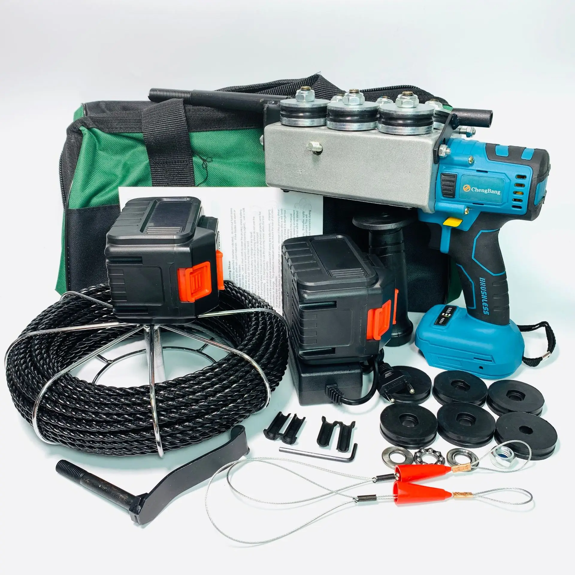 

lithium brushless electric plug-in electric wire threading machine mechanical and electrical industry ribbon cable threading