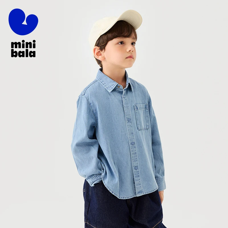 Детская рубашка Mini Bala хлопок мальчики