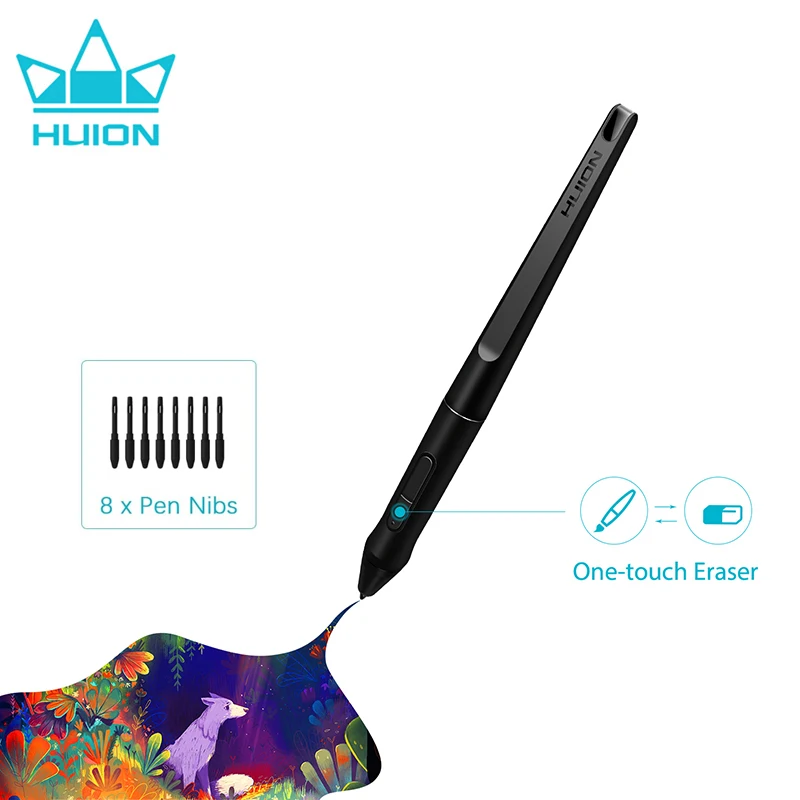 Caneta Digital sem Bateria Nibs para Tablet Gráfico Q620m Hs611 Q11k v2 Wh1409 Monitor v2 Kamvas Pro 22 2023 Huion-pw500