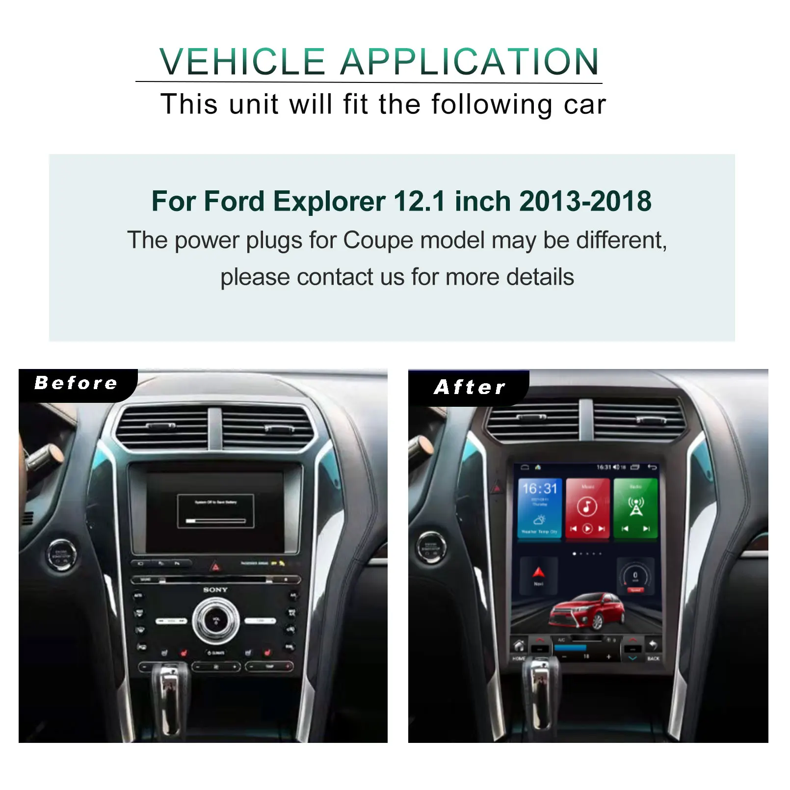Android 11 автомобильный радиоприемник стерео для Ford Explorer 2011-2020 Dvd мультимедийный