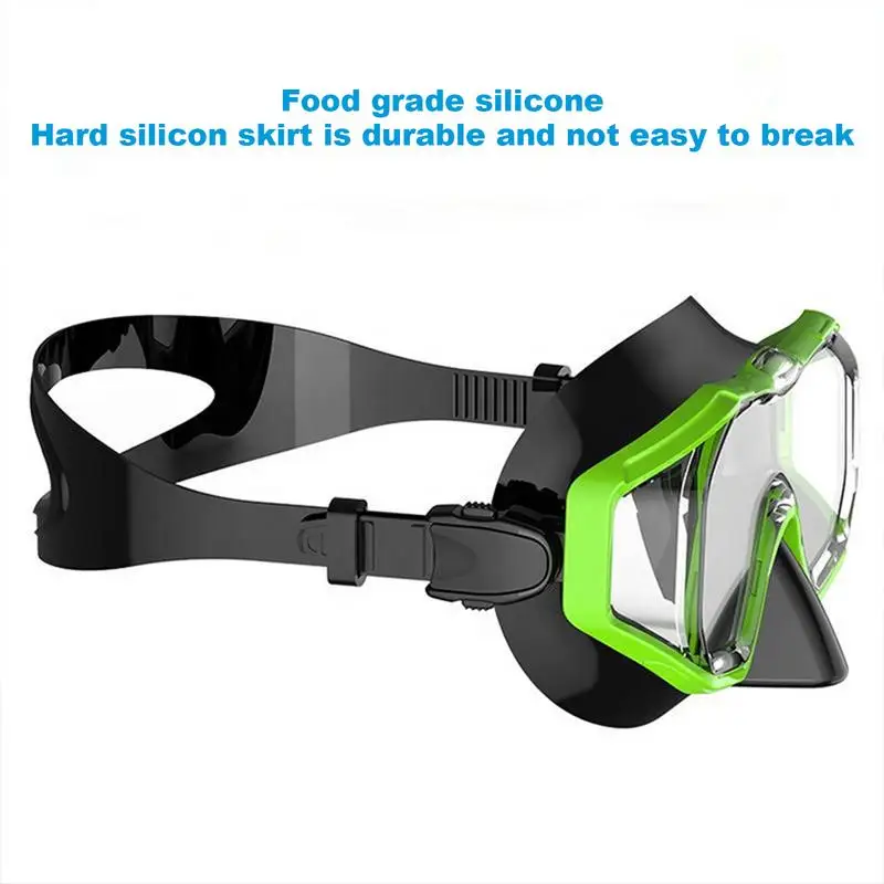 Фото Swimming Goggles With Nos Cover Anti-Fog Clear Diving Scuba Snorkel Goggles Snorkeling Gear Pool Goggles Waterproof Kids Adult №5
