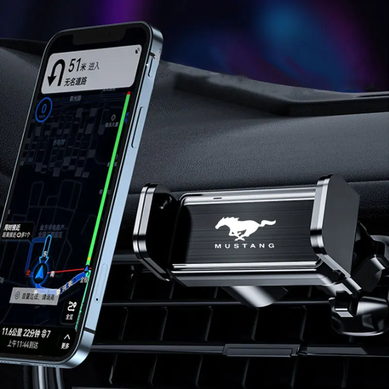 

Car Phone Holder Mount Stand GPS Telefon Mobile Support Air outlet navigation support For Ford Mustang GT500 SHELBY Accessories