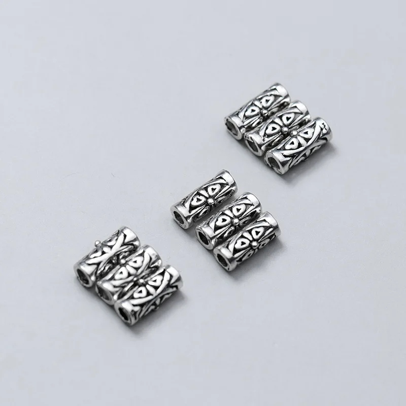 

Шарм-бусина из серебра 100% пробы с отверстиями, T0098