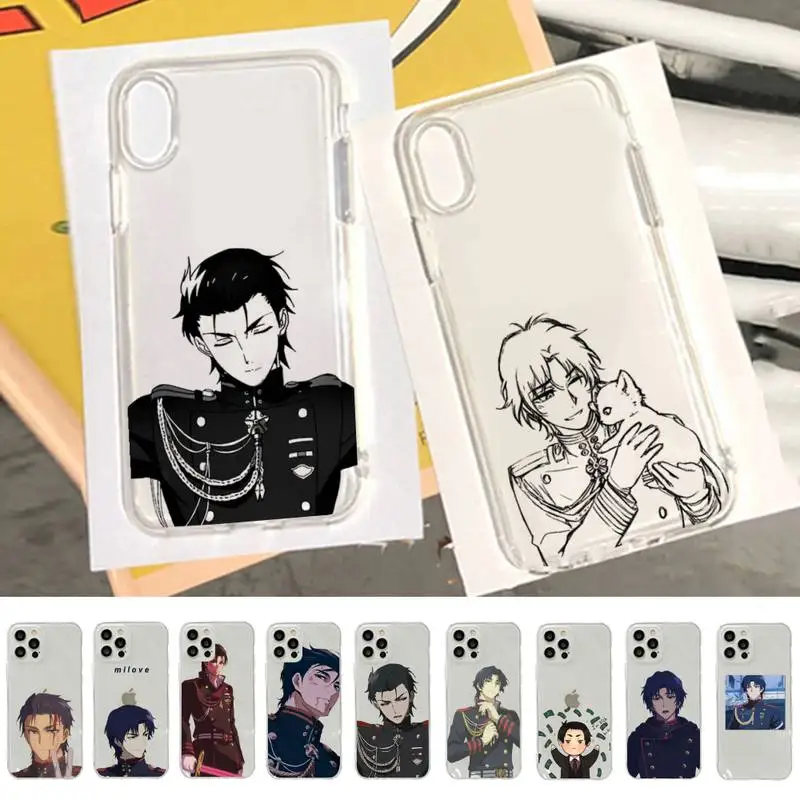 

Anime Seraph of the end Guren Ichinose Phone Case for iphone 13 11 12 pro XS MAX 8 7 6 6S Plus X 5S SE 2020 XR case