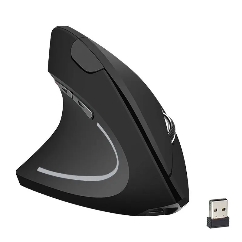 

Ergonomic wireless mouse rechargeable vertical left-handed small mouse 6 buttons conforming to the left-handed vertical mouse