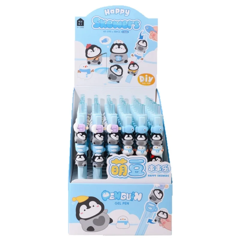 24 шт.лот, гелевые ручки Kawaii Penguin Press, милые ручки с черными чернилами 0,5 мм, нейтральные ручки для письма, офисные и школьные принадлежности (art.: 3920db4b029ff) - 3920db4b029ff