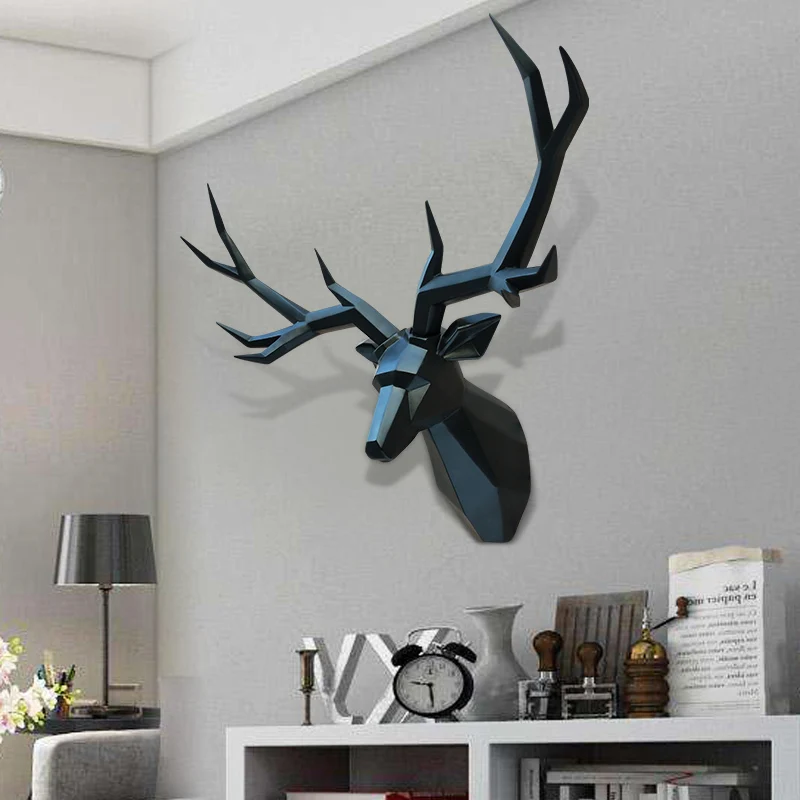 

3D deer figurine for home decoration, wall decoration, super big size, 70x50cm, wedding decoration ornament