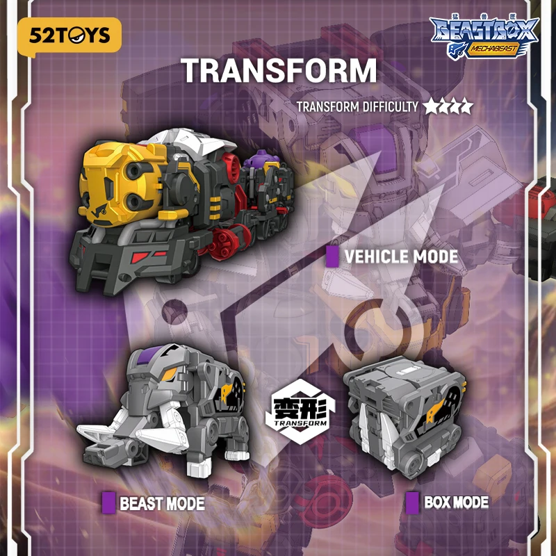 Фото 52TOYS MECHABEAST BMM-01 PSYCHOTRAIN Деформирующий робот, преобразование в меха и кубе, фигурка, коллекционный подарок №4