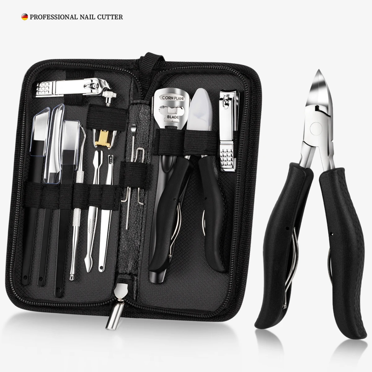 Pedicure Set Toe Nail Clippers Ingrown Toenails Nippers Cutters Dead Skin Dirt Remover Stainless Steel Manicure Cutters Tools