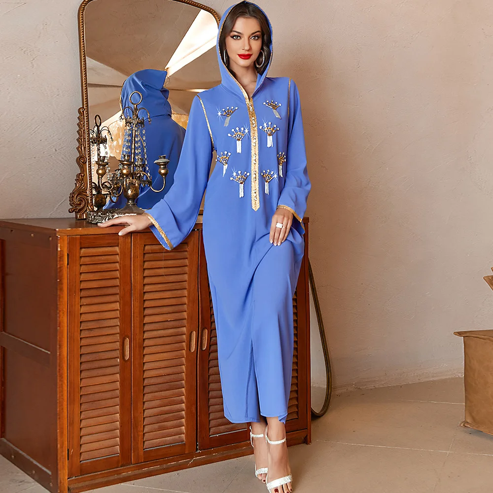Ramadan Eid Kaftans for Women Abaya Dubai Saudi Arabic Turkey Islam Muslim Long Dress Caftan Vestidos Femininos Djellaba Femme
