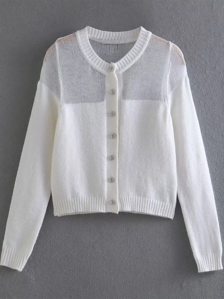 

Женский трикотажный полупрозрачный свитер BM & MD & ZA, винтажный пуловер с длинным рукавом, модель 9598226, 2022