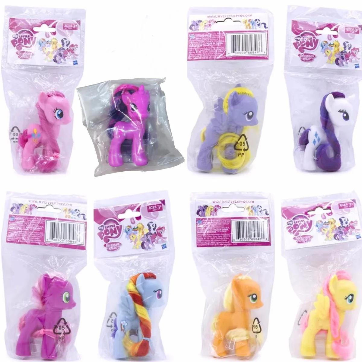 Фото Hasbro My Little Pony Twilight Sparkle Rainbow Dash Apple Jack Rarity Фигурки 8 см Модель пони Игрушки Украшения Подарки для детей №1