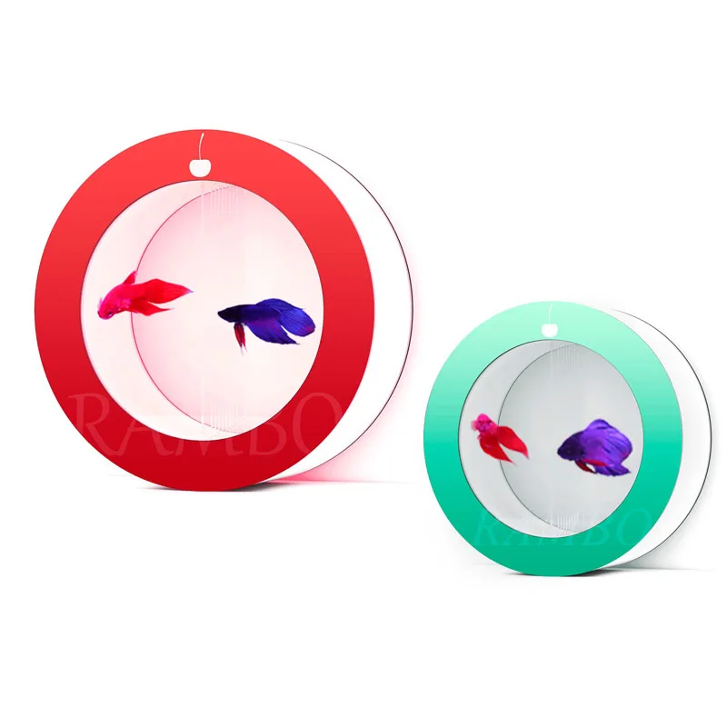 

2021 Monthly sale 1000 sets O2 Mini aquarium Multifunctional USB Desktop Nano small clear jellyfish golden fish tank