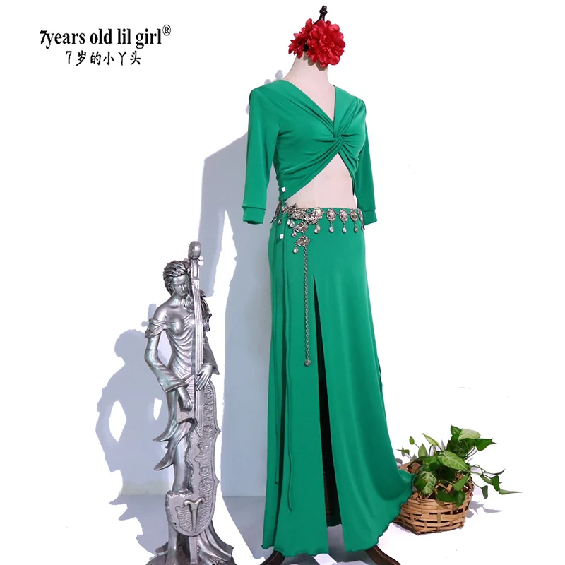 Костюм для танца живота RM60 женский комплект из топа и сексуальной юбки соло с