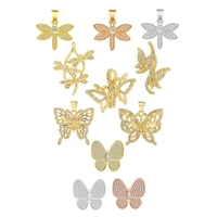 butterfly dragonfly charms gold plated insect pendants for diy women jewelry making earrings bracelets %ef%bc%86 necklace cz accessories