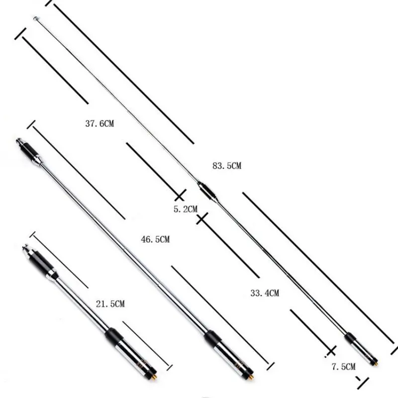 RH770 Telescopic Handheld Radio Antenna 144/430M Dual Band  Walkie-talkie Antenna for Harvest Kenwood Baofeng HYT Wouxun Linton
