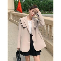 autumn navy collar small suit coat leisure chic professional black blazers for women formal clothes