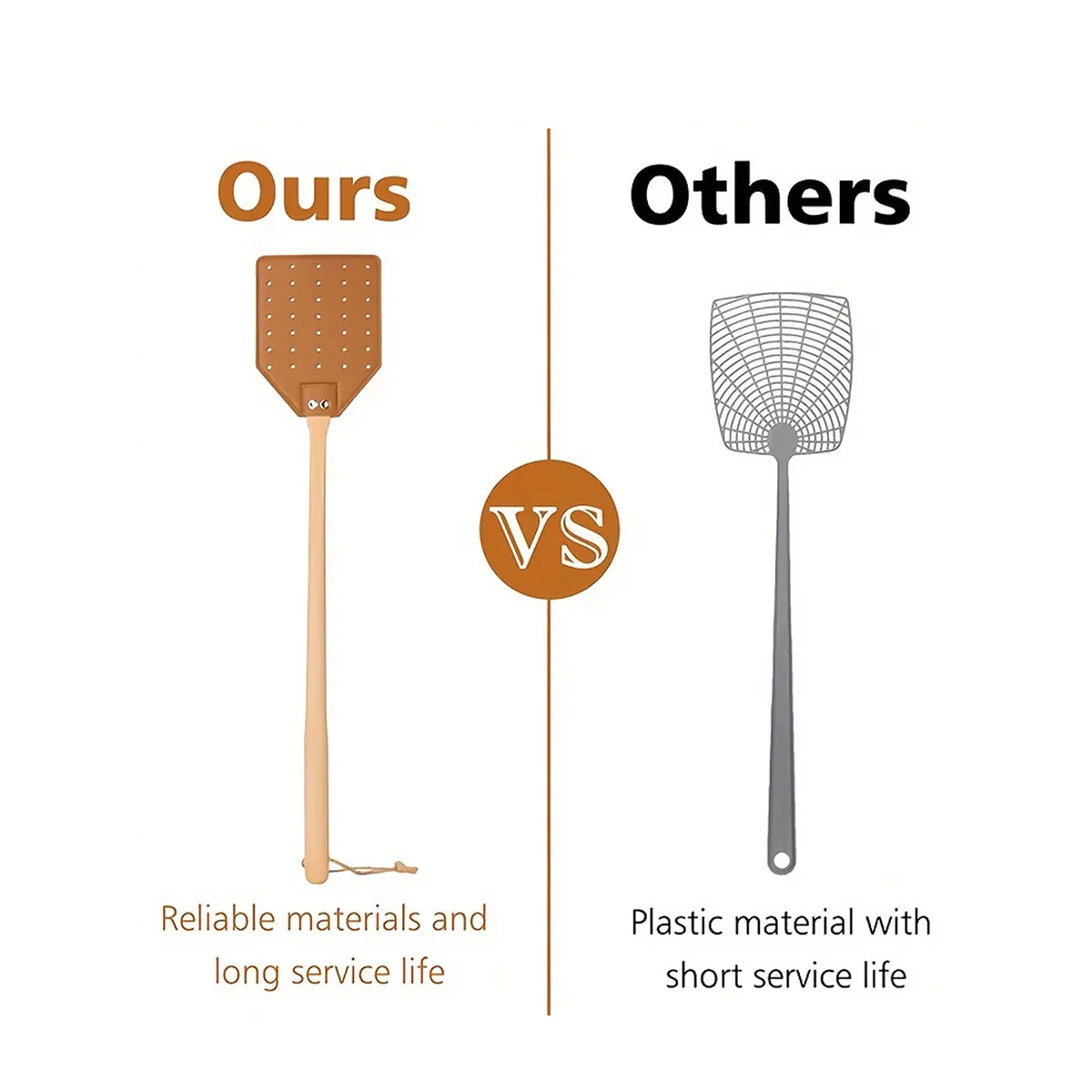 Ручная мухобойка ручная из Букового дерева уличная портативная