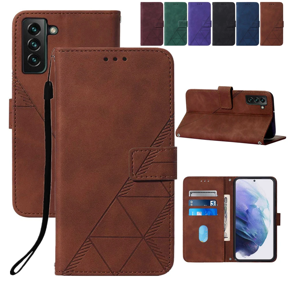 

New Business Phone Cases For Samsung Galaxy S22 Ultra S21 Plus S20 FE A73 A53 A33 A23 A13 A12 A22 A32 A52 A72 M53 5G Flip Case