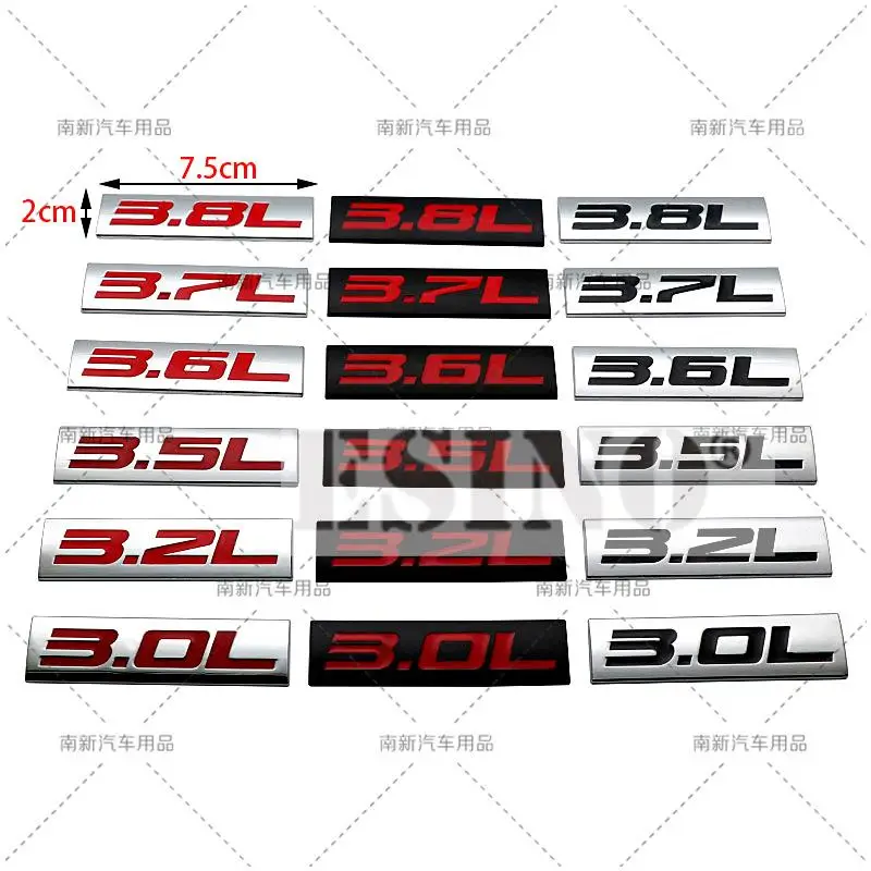 Автомобильный Стайлинг 3D Металл Хром Цинковый Сплав Клейкая эмблема 3 0 л 2 5 6 7 8