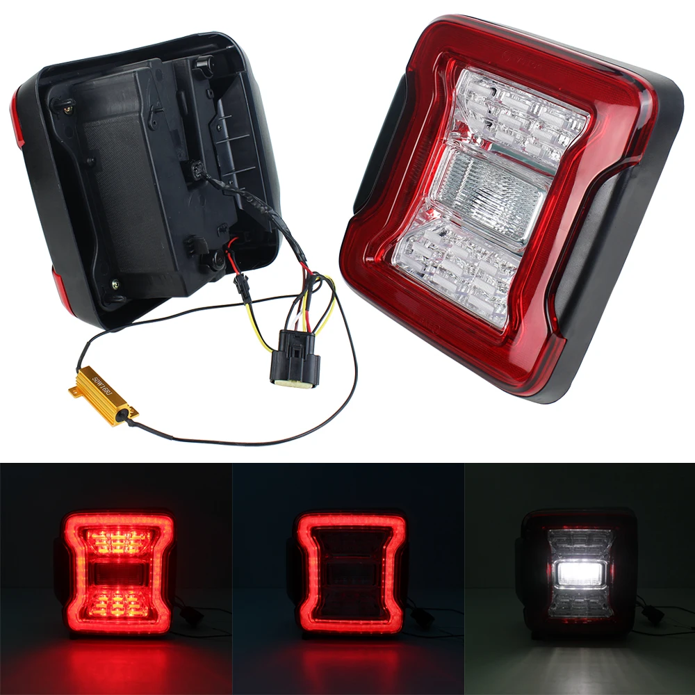 

2PCS New USA European Version Led Tail Lamp For Jeep Wrangler JL 2018 2019 Car Tail Light Series Rear Lamps Brake Reverse Light
