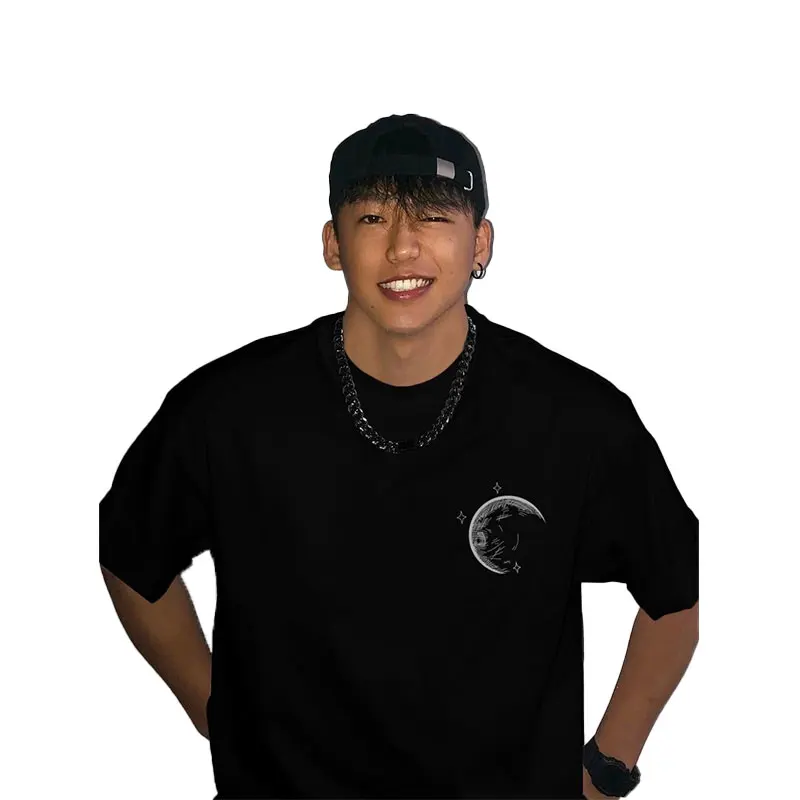 Футболка мужская с коротким рукавом чистый хлопок свободная брендовая рубашка