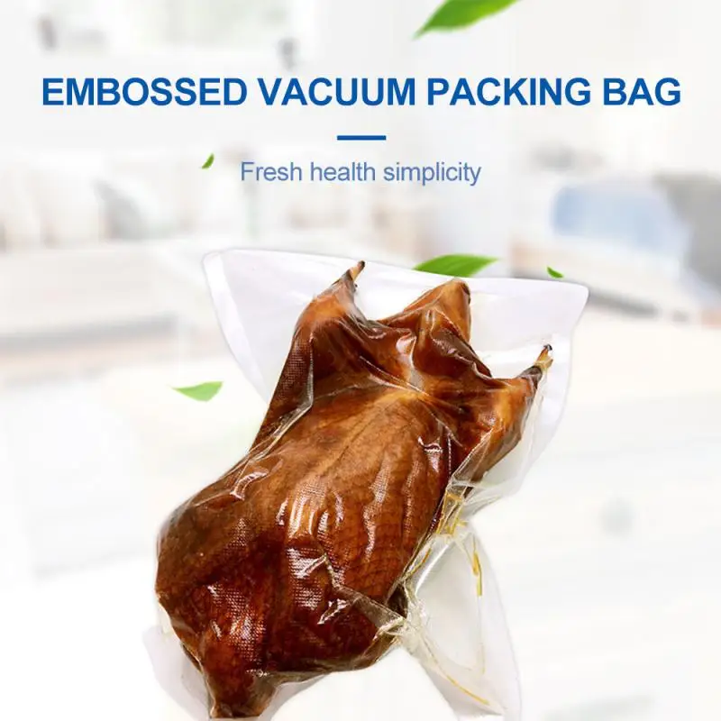 

Kitchen Household Food Vacuum Packaging Bag Compound 25 Silk Food Fresh Long Keeping Preservation Sealing Storage Sealer 100bag