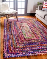 rug 100 cotton braided style handmade carpet modern living decor rag rug living bedroom home accessories