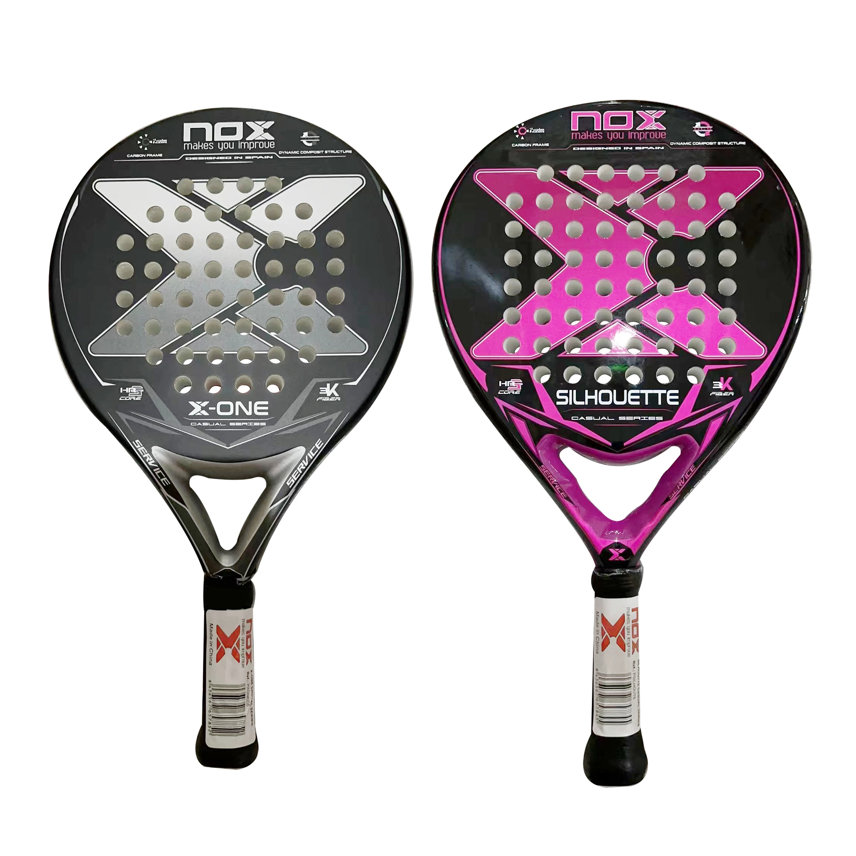 

Теннисная ракетка 3K из углеродного волокна с шероховатой поверхностью, высокая балансировка с мягким запоминающим веслом EVA