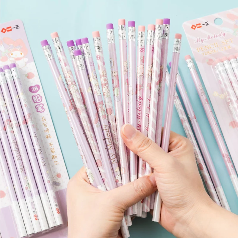 With Rubber 2b Pencils Suitable For Practicing Calligraphy With Melody Children's Cartoon Pencil