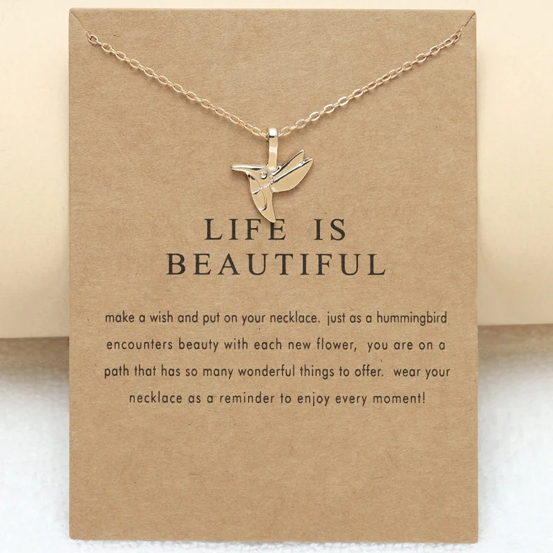 

Alloy bird clavicle Chain Gold snake Bone Pendant card short necklace
