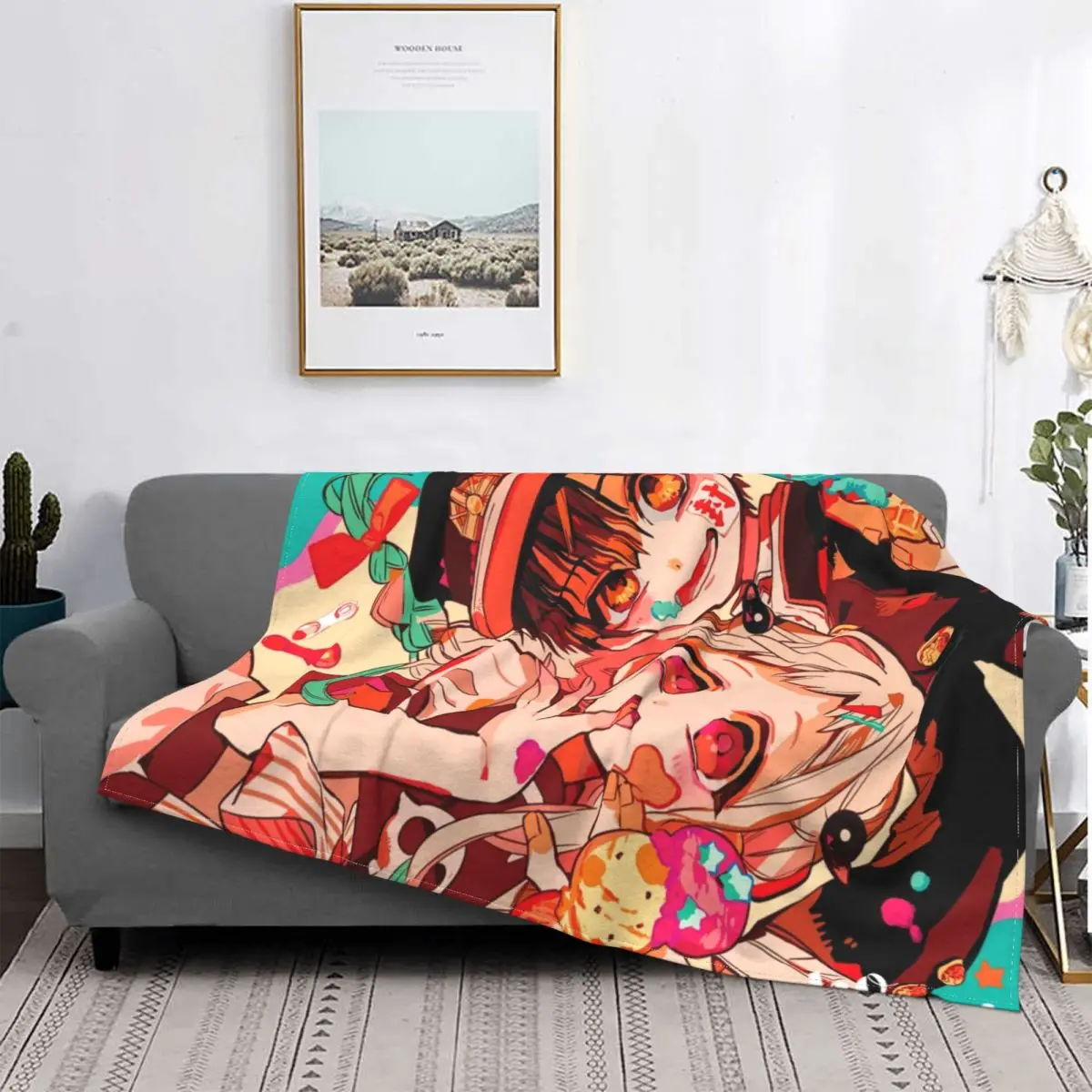 

Jibaku Shounen Hanako Kun Blanket Yashiro Nene Anime Kawaii Flannel Awesome Soft Throw Blankets for Bedding Lounge Textile Decor